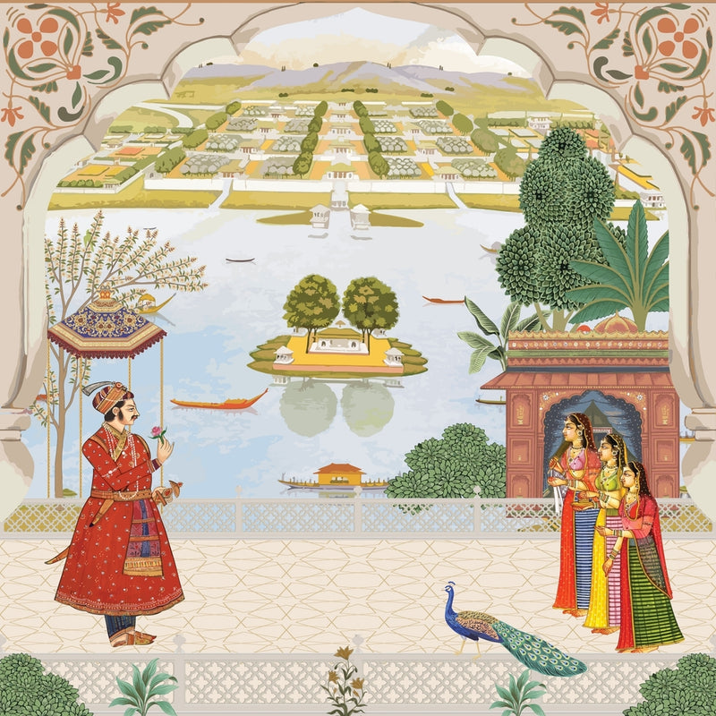 Lakeside traditional wallpaper