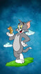 Tom With Jerry Anime Self Adhesive Sticker For Refrigerator
