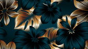 Golden Leafs Painting Self Adhesive Sticker For Wardrobe