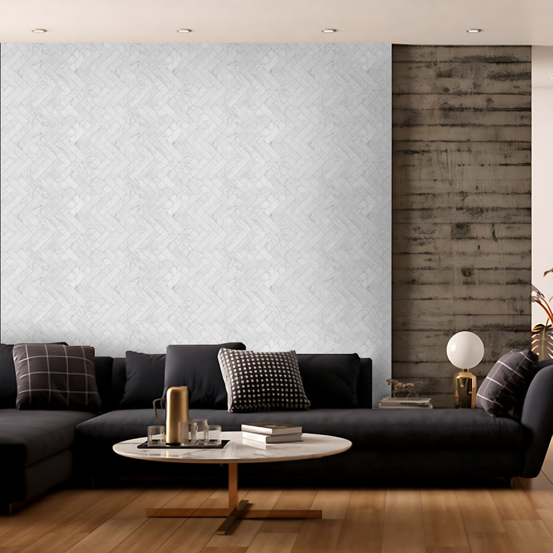 Vertical White tile Customised Wallpaper