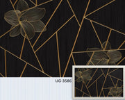 Black and golden flower art