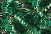 Green Leafs Animation Self Adhesive Sticker For Cabinet