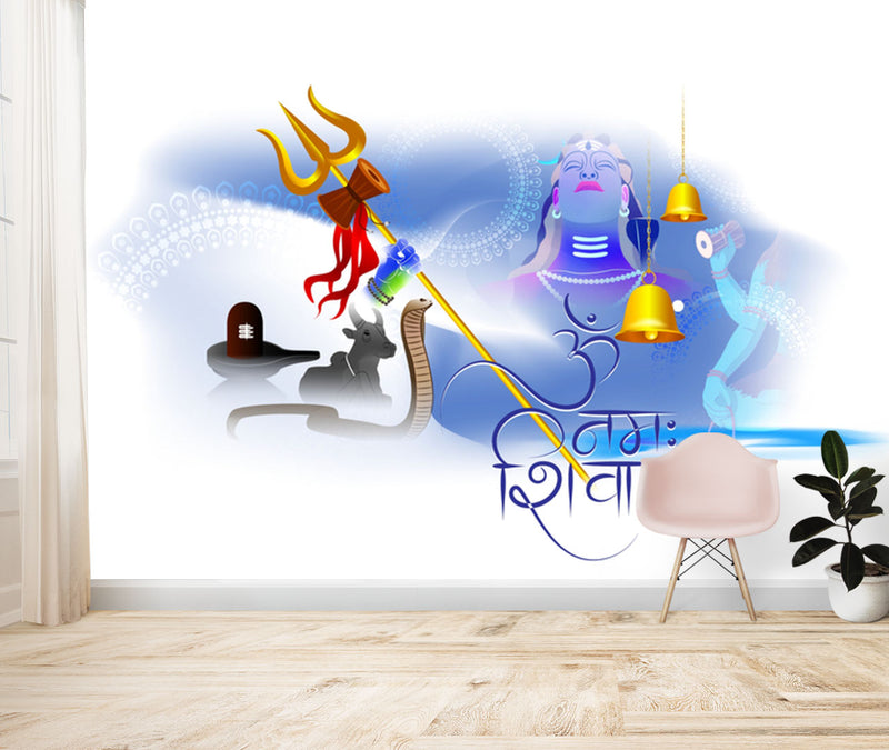 Abstract Shiva And Trishul Wallpaper