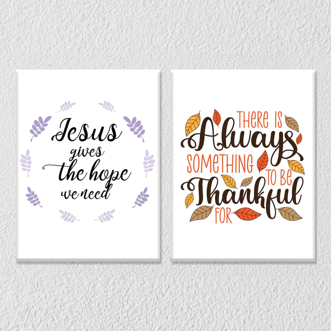 Jesus Inspiring Quote wall Art, Set Of 2