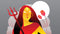 Durga Power Art Self Adhesive Sticker Poster