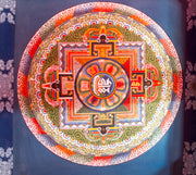 Kalchakra Red And Blue Ceiling Wallpaper