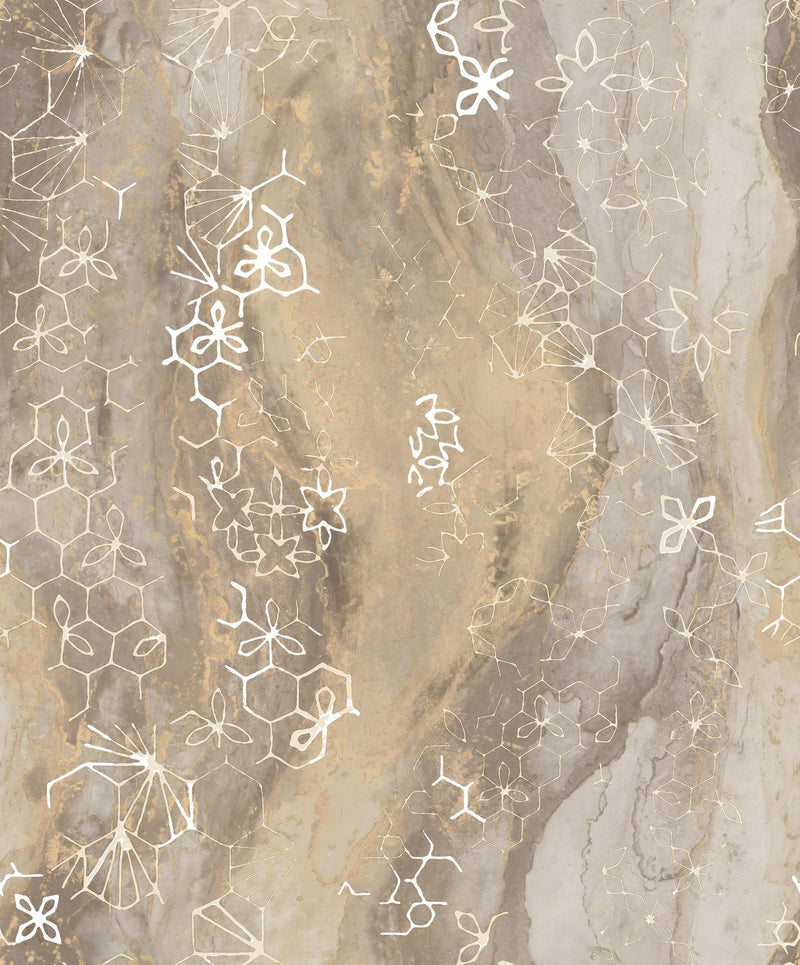 Emaar Floral Marble Wallpaper