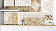 Beautiful Kitchen Tiles Pattern Customised Wallpaper