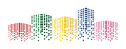 Dotted Skyscrapers Wallpaper