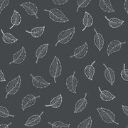 White Leafs On Gray Design Self Adhesive Sticker For Cabinet