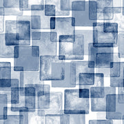 Blue Shaded 3D Boxes Self Adhesive Sticker For Wardrobe