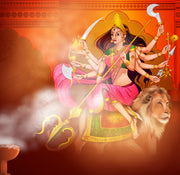 Durga Art Self Adhesive Sticker Poster