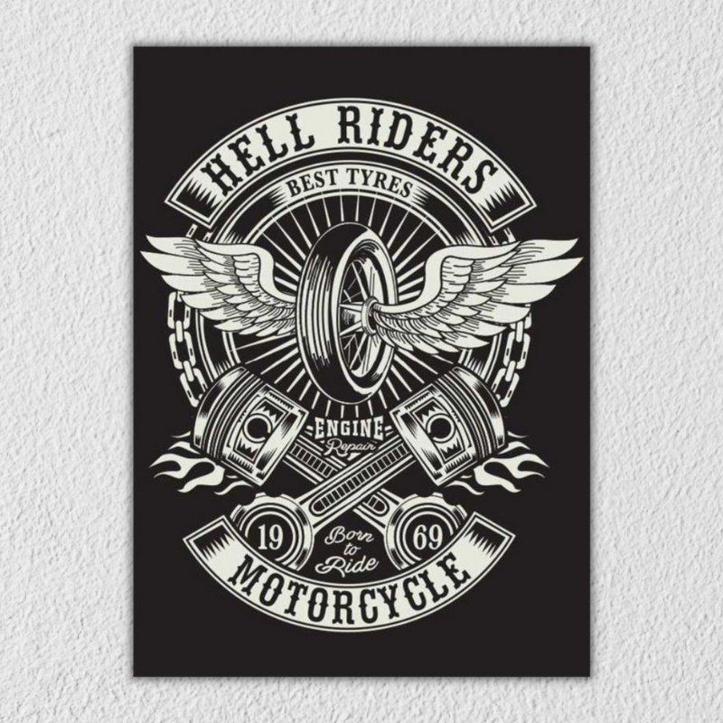 Hell Riders Motorcycle Wall Art – Myindianthings