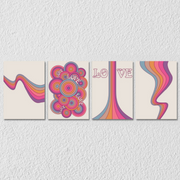 Psychedelic Wall Art, Set Of 4