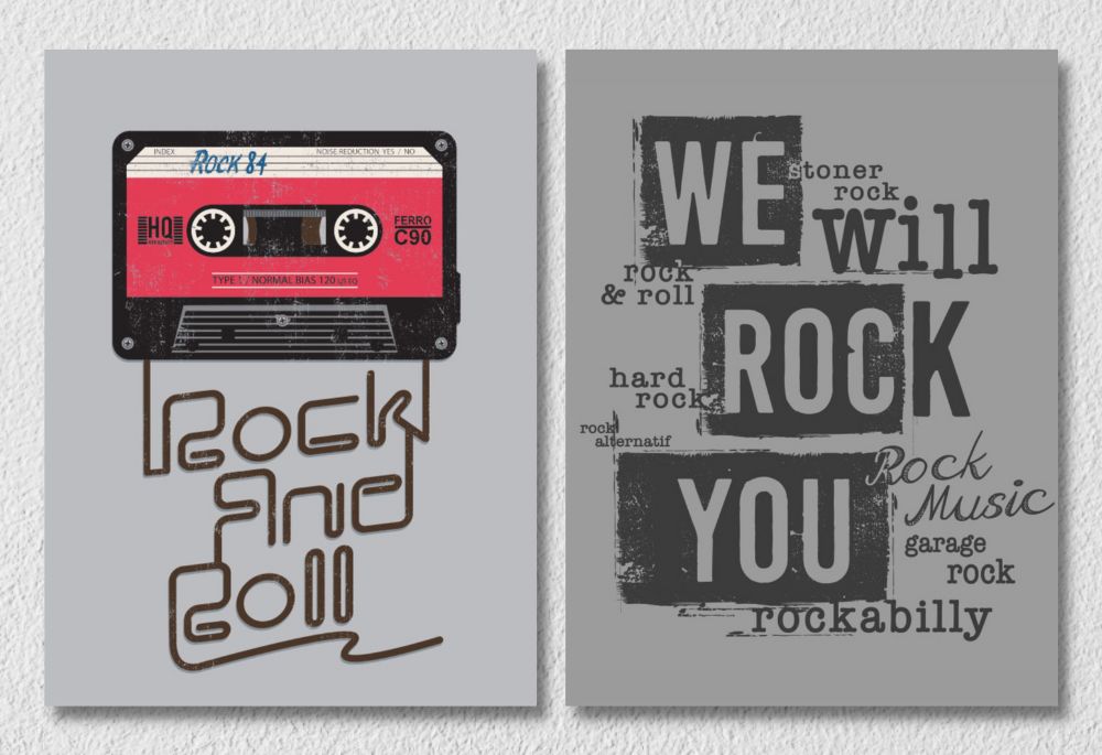Cassette And Quote Wall Art, Set Of 2