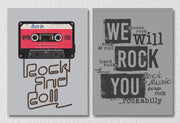 Cassette And Quote Wall Art, Set Of 2