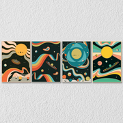 Psychedelic Wall Art, Set Of 4