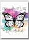 Butterfly With Inspiring Quote Wall Art