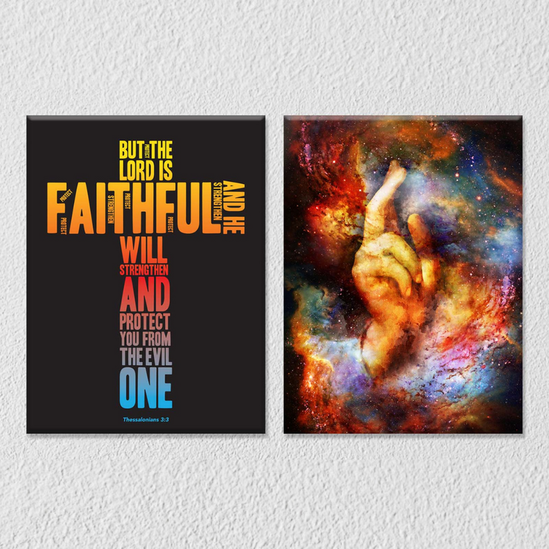 Jesus And Faithful Wall Art, Set Of 2