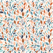 Orange Brown Colourful Leafs Design Self Adhesive Sticker For Cabinet