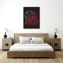 Red And Black Music Typography Wall Art