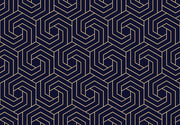 Golden Line 3D Sketch Art Self Adhesive Sticker For Wardrobe