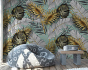 3D leaves Customised wallpaper for wall