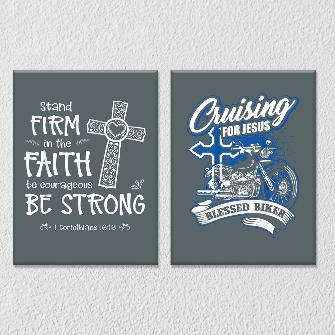 Jesus Quote Typography Wall Art, Set Of 2