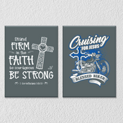 Jesus Quote Typography Wall Art, Set Of 2