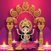 Durga Mata Painting  Self Adhesive Sticker Poster