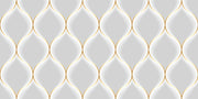 White With Golden 3D Design Self Adhesive Sticker For Wardrobe