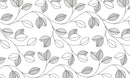 White Gray Leafs Design Self Adhesive Sticker For Cabinet