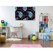 Blue Skull Art Self Adhesive Sticker Poster