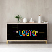Lgbtq Black Quote Design Self Adhesive Sticker For Cabinet