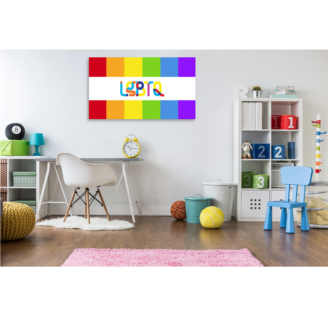 LGBTQ Colourful Flag Self Adhesive Sticker Poster