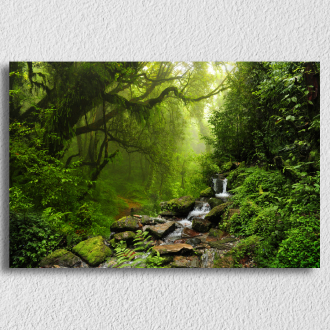 Green Waterfall Forest