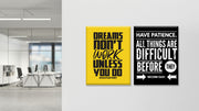 Dream don't work unless you do Set of 2