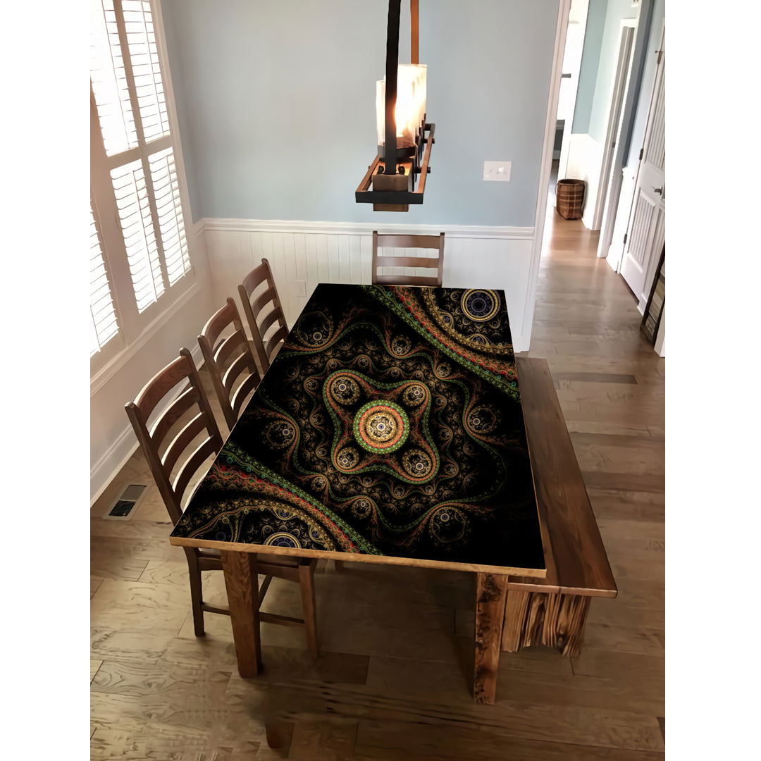 Brown Mandala Art Self Adhesive Sticker For Table