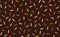 Candy Sticks On Brown Self Adhesive Sticker For Refrigerator
