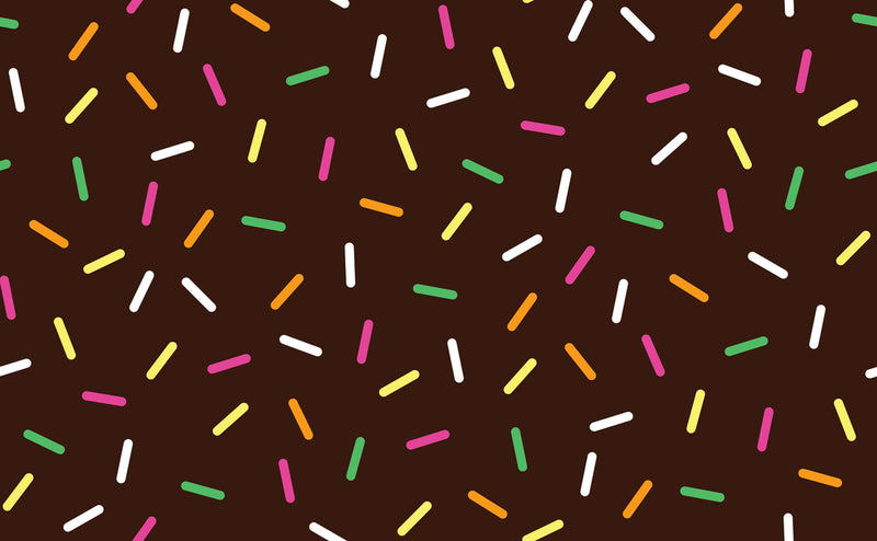 Candy Sticks On Brown Self Adhesive Sticker For Refrigerator