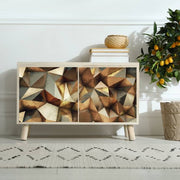 3D Gold Polygon Sticker