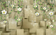 3D Flower Green Sticker