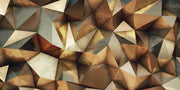 3D Gold Polygon Sticker