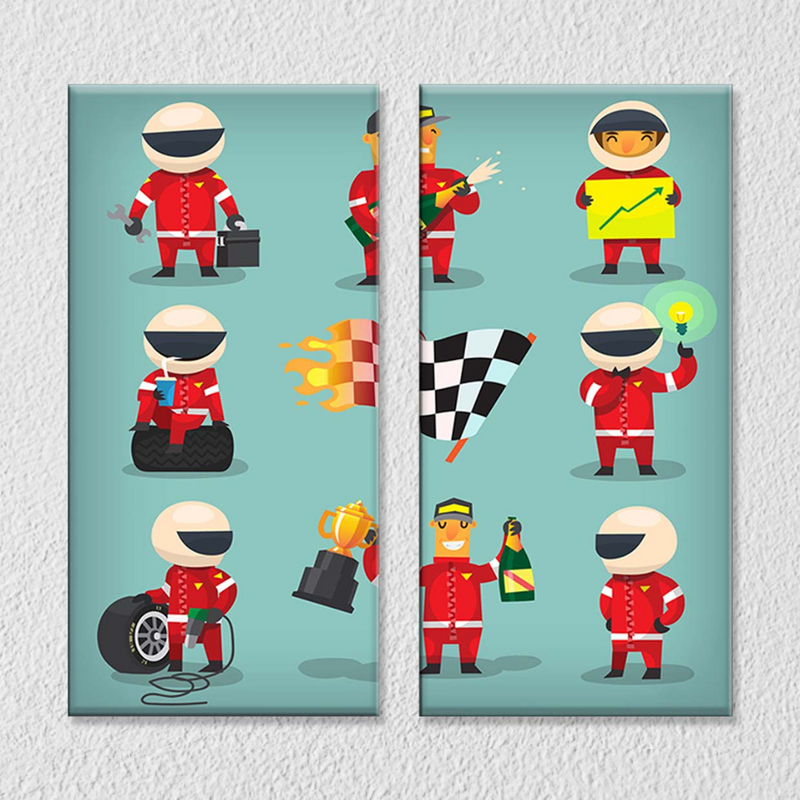 F1 Racing Wall Art, Set Of 2