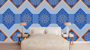 Blue Geometric Pattern Wallpaper
