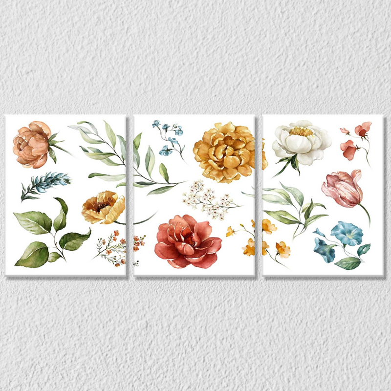 Beautiful Floral, Set Of 3