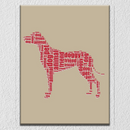 Red Dog Words Wall Art