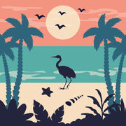 Sunset Flamingo Painting