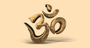 Gold Big Om Art Self Adhesive Sticker For Wardrobe