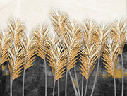 Golden leafs Plant Self Adhesive Sticker For Wardrobe